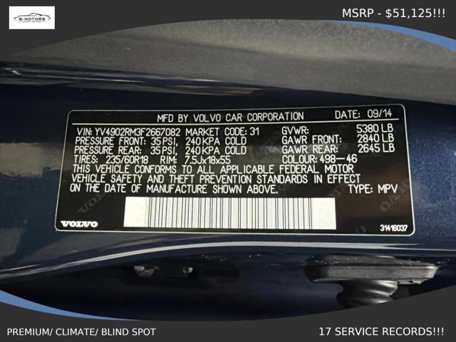 2015 Volvo XC60 T6 Platinum