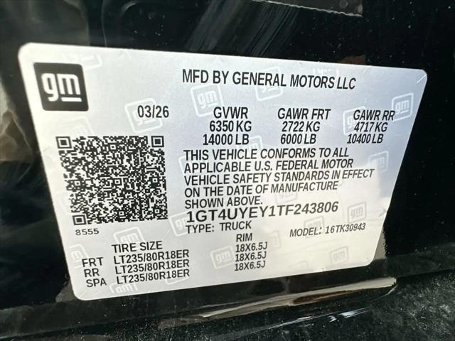 2026 GMC Sierra 3500HD Crew Cab, Long Bed, Denali Ultimate Dual Rear Wheel, 4WD