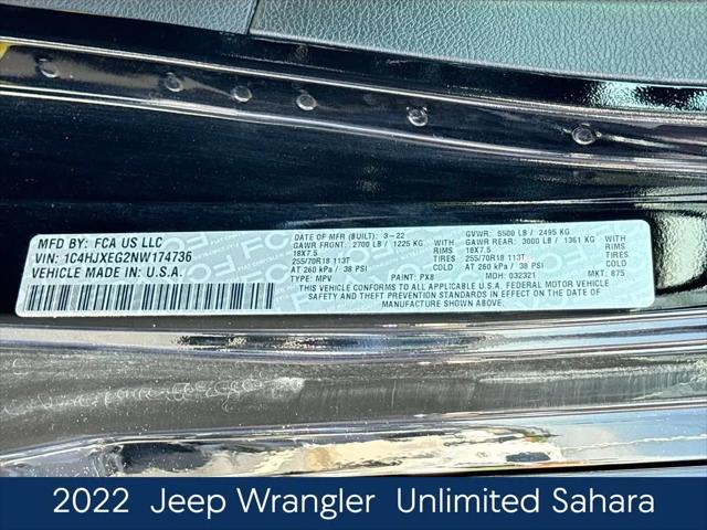 2022 Jeep Wrangler Unlimited Sahara 4x4