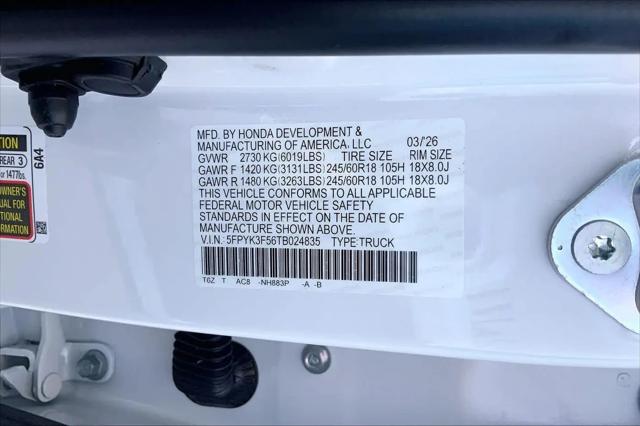 2026 Honda Ridgeline RTL