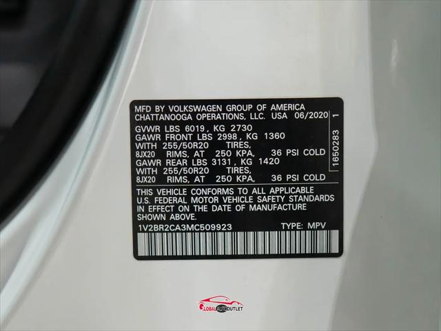 2021 Volkswagen Atlas 3.6L V6 SEL