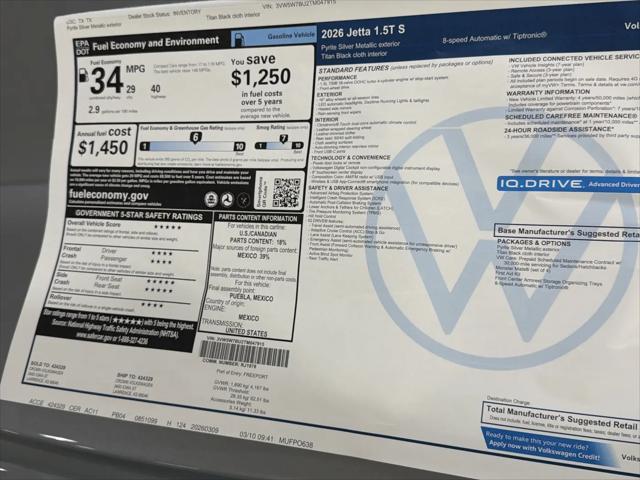 2026 Volkswagen Jetta S
