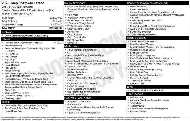 2026 Jeep Cherokee Laredo 4x4