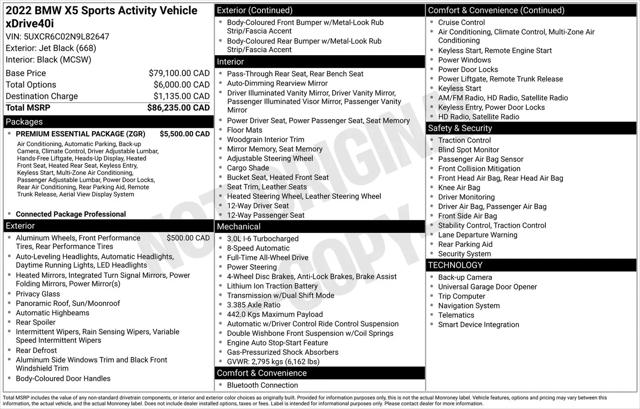 2022 BMW X5 xDrive40i