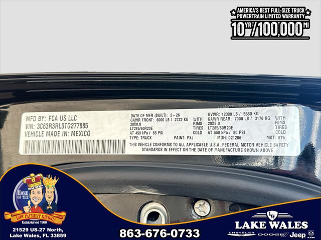 2026 Ram 3500 Limited Crew Cab 4x4 8' Box
