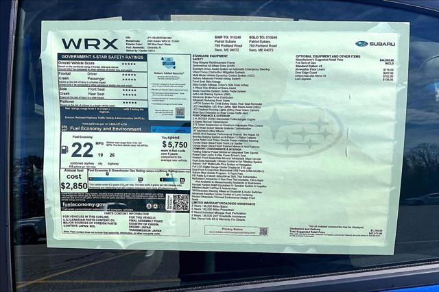 2026 Subaru WRX tS