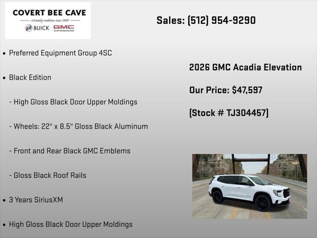 2026 GMC Acadia Elevation FWD