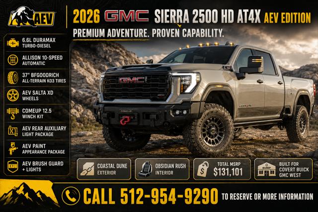 2026 GMC Sierra 2500HD Crew Cab, Standard Bed, AT4X, 4WD for sale in Austin , TX