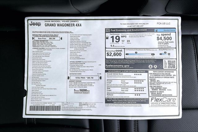 2026 Jeep Grand Wagoneer 4x4