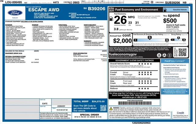 2025 Ford Escape ST-Line Select