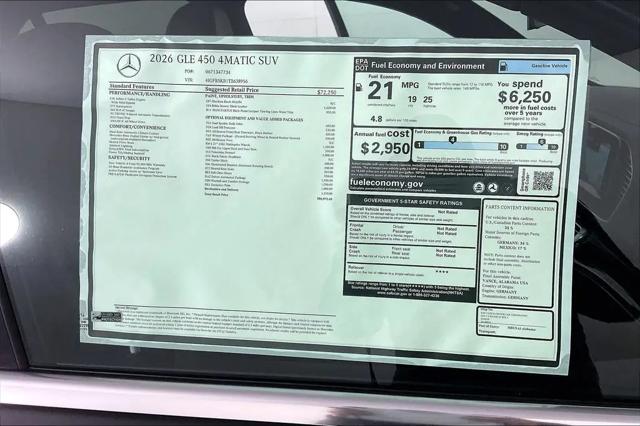 2026 Mercedes-Benz GLE GLE 450 4MATIC