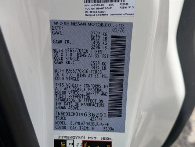 2026 Nissan Frontier King Cab S 4x4