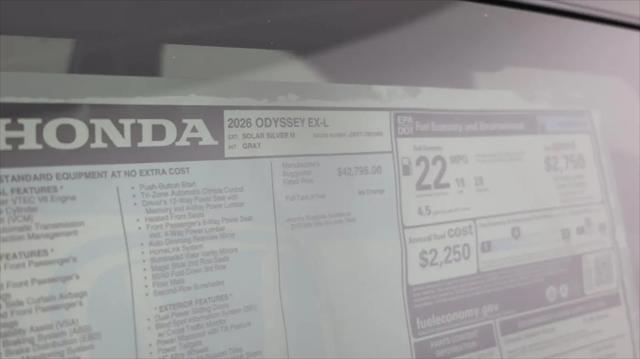 2026 Honda Odyssey EX-L