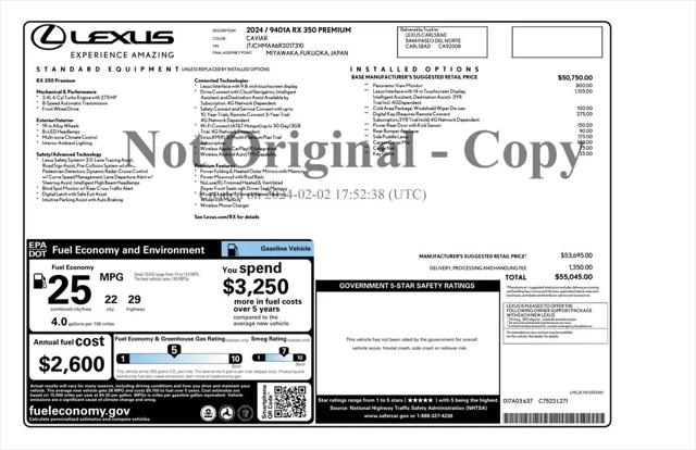 2024 Lexus RX 350 Premium