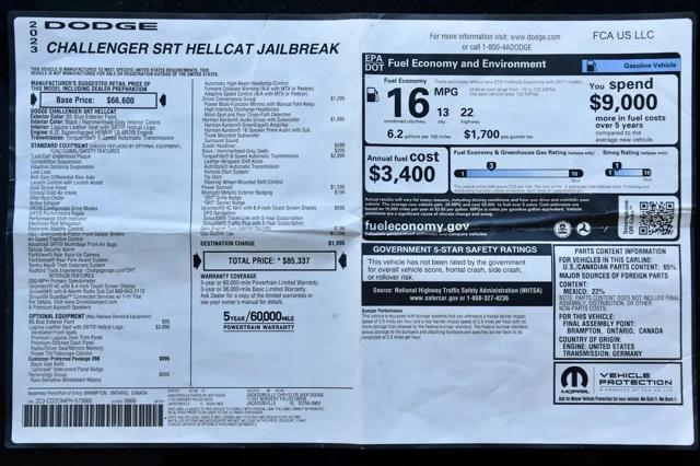 2023 Dodge Challenger SRT Hellcat Jailbreak