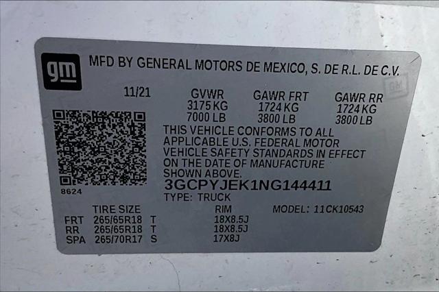 2022 Chevrolet Silverado 1500 4WD Crew Cab Short Bed LT with 2FL