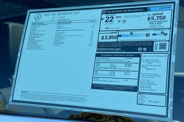 2026 Mercedes-Benz GLE GLE 350 4MATIC