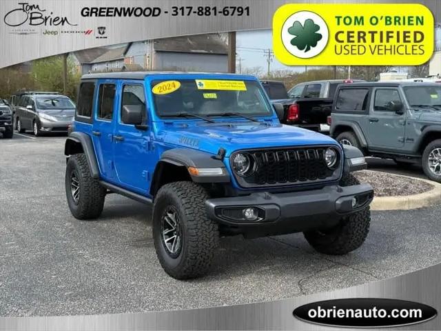 2024 Jeep Wrangler 4-Door Willys 4x4 for sale in Greenwood, IN