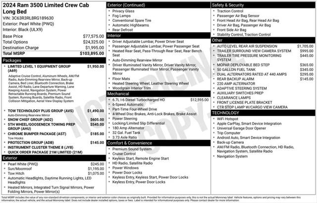 2024 Ram 3500 Limited Crew Cab 4x4 8' Box