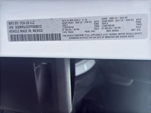 2023 Ram ProMaster Cargo Van High Roof 159" WB EXT
