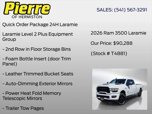 2026 Ram 3500 Laramie Crew Cab 4x4 8' Box