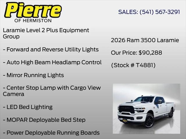 2026 Ram 3500 Laramie Crew Cab 4x4 8' Box