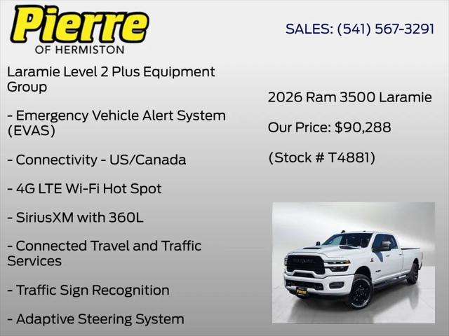 2026 Ram 3500 Laramie Crew Cab 4x4 8' Box