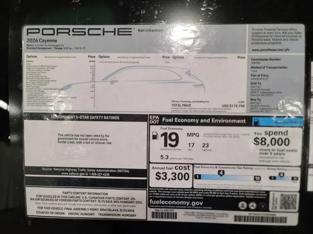 2026 Porsche Cayenne Cayenne
