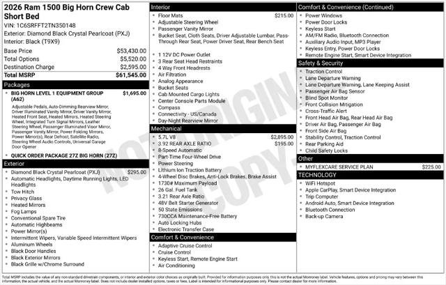 2026 Ram 1500 Big Horn Crew Cab 4x4 57 Box