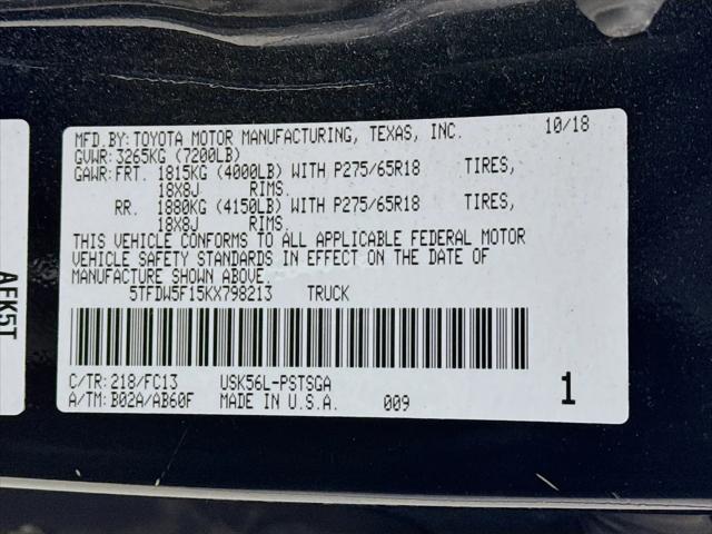 2019 Toyota Tundra SR5 5.7L V8