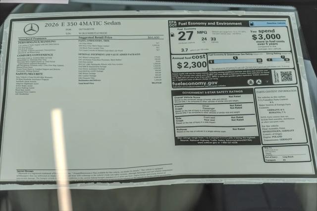 2026 Mercedes-Benz E 350 E 350