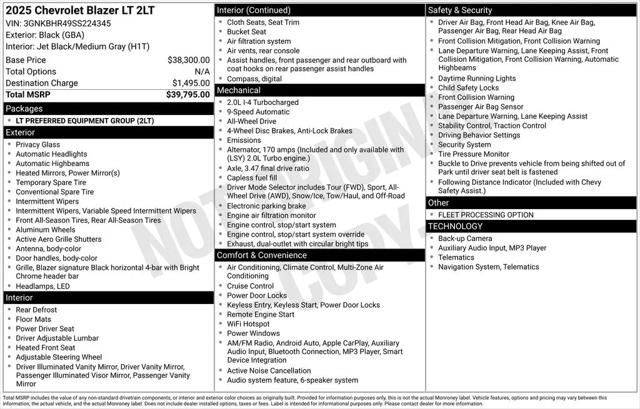 2025 Chevrolet Blazer AWD 2LT