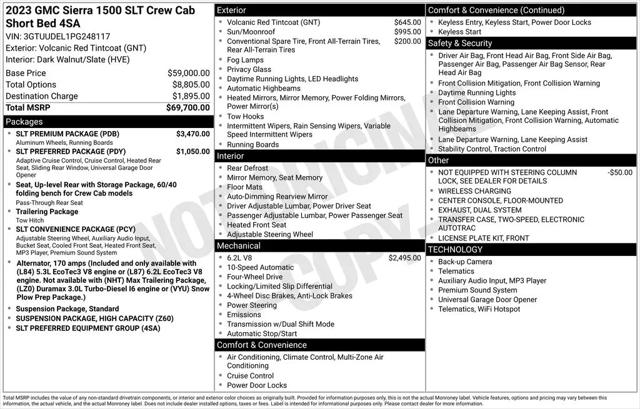 2023 GMC Sierra 1500 4WD Crew Cab Short Box SLT