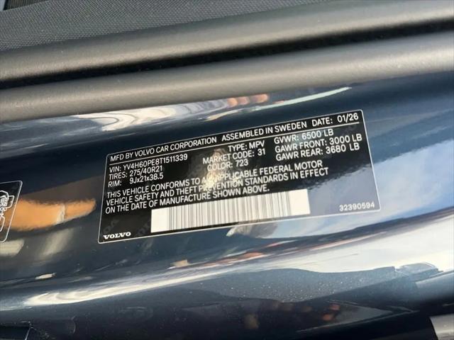 2026 Volvo XC90 Plug-In Hybrid Plus, T8 AWD, Electric/Gasoline, Bright, 7 Seats