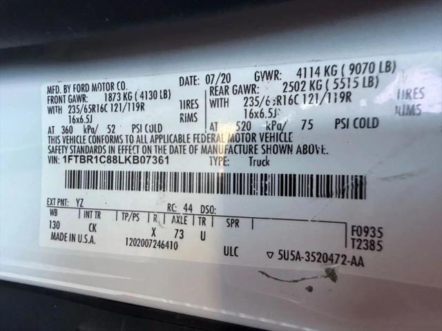 2020 Ford Transit Cargo Van Medium Roof w/RWB
