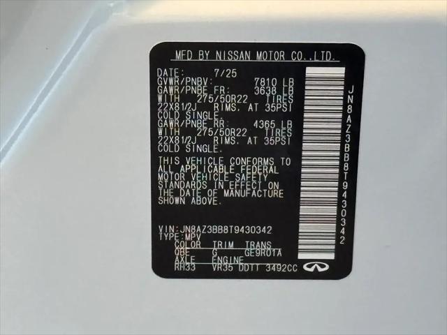 2026 INFINITI QX80 LUXE AWD