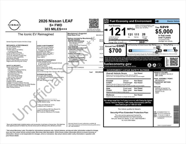 2026 Nissan LEAF S+