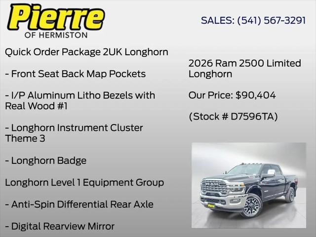 2026 Ram 2500 Limited Longhorn Crew Cab 4x4 6'4" Box