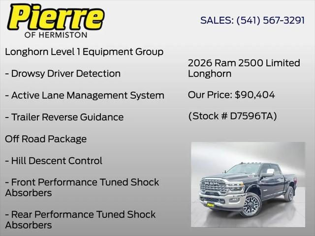 2026 Ram 2500 Limited Longhorn Crew Cab 4x4 6'4" Box
