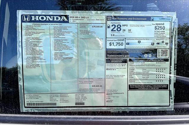 2026 Honda HR-V 2WD LX