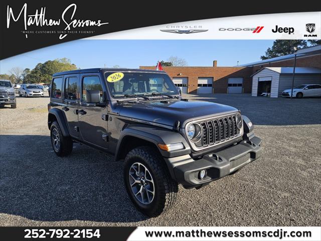 2026 Jeep Wrangler 4-Door Sport S 4x4 for sale in Williamston, NC