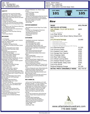 2023 Mercedes-Benz EQB 250 EQB 250+ w/ Pinnacle Package