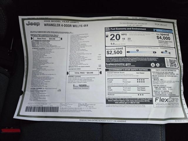 2026 Jeep Wrangler Willys