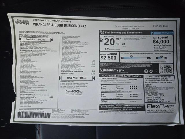 2026 Jeep Wrangler Rubicon X