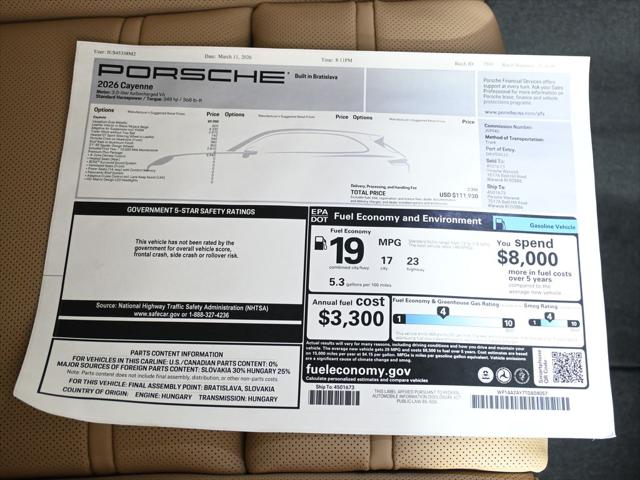 2026 Porsche Cayenne Unknown