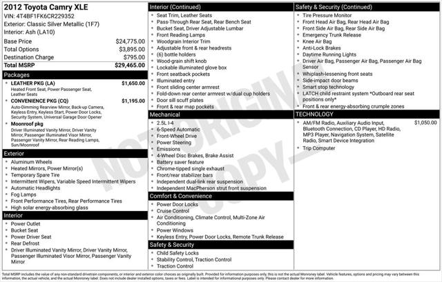 2012 Toyota Camry XLE