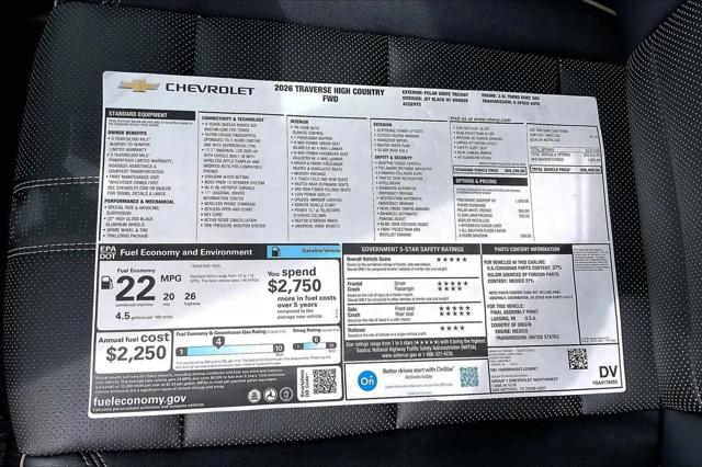 2026 Chevrolet Traverse FWD High Country