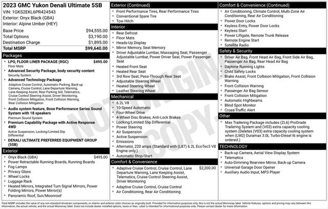 2023 GMC Yukon 4WD Denali Ultimate