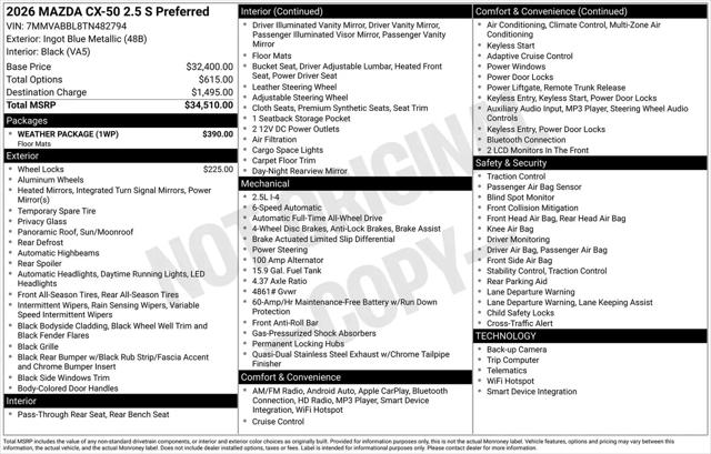 2026 Mazda CX-50 2.5 S Preferred
