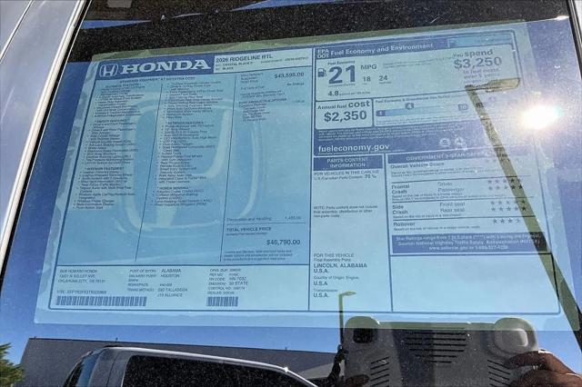 2026 Honda Ridgeline RTL
